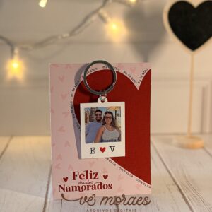 CARTÃO PARA CHAVEIRO POLAROID DIA DOS NAMORADOS 2026