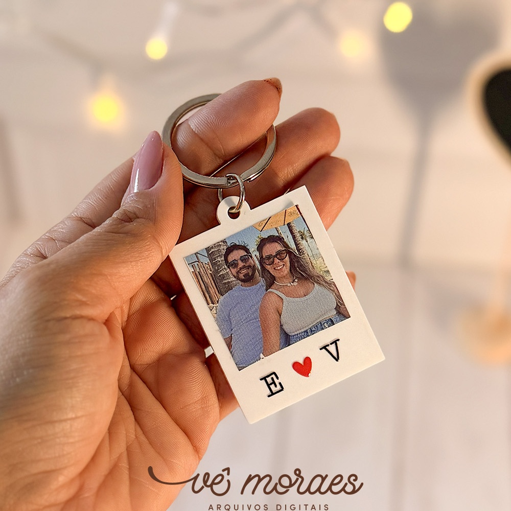 CARTÃO PARA CHAVEIRO POLAROID DIA DOS NAMORADOS 2026 - Imagem 2